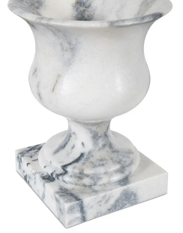 Maitland Smith Ambaji vaso marmo bianco 45 cm