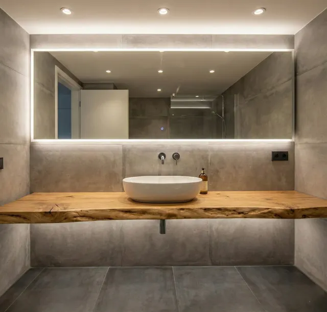 XLAB Design mensola bagno 180 castagno rustico