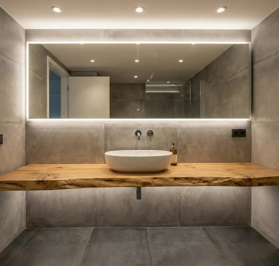 XLAB Design mensola bagno 180 castagno rustico