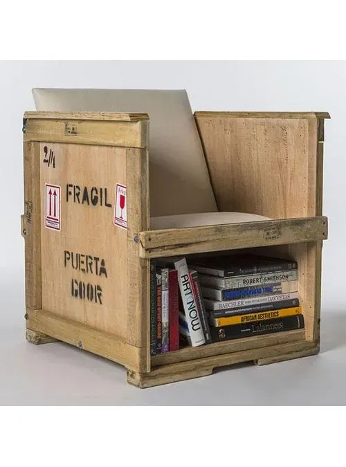 XLAB Design Cargo poltrona legno massello vintage