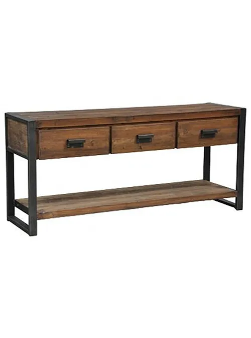 XLAB Design Widmore consolle ingresso legno massello ferro vintage
