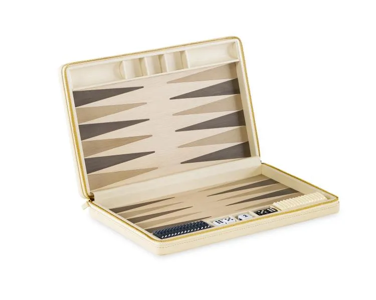 Maitland Smith Travel Backgammon Board backgammon crema