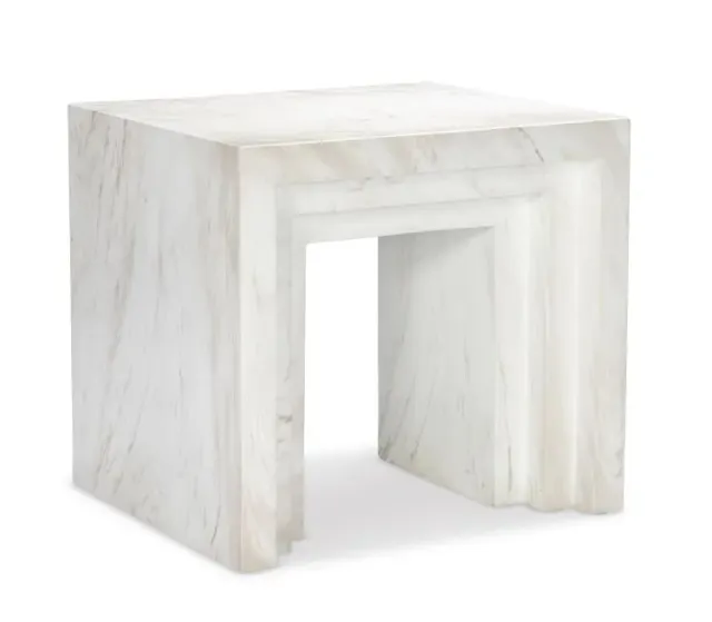 Maitland Smith Aries Tavolino Effetto Marmo 61 cm