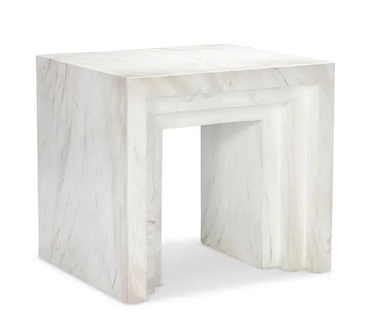 Maitland Smith Aries Tavolino Effetto Marmo 61 cm