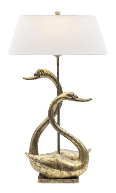 Maitland Smith Swan lampada da tavolo cigni