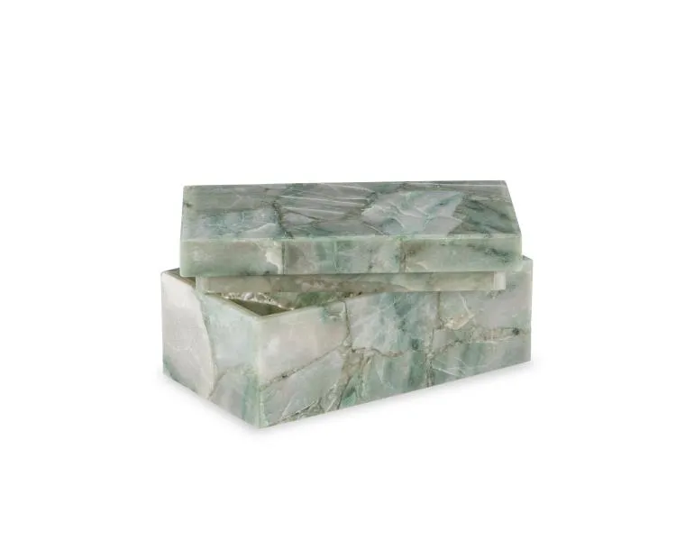 Maitland Smith Small Green scatola avventurina verde