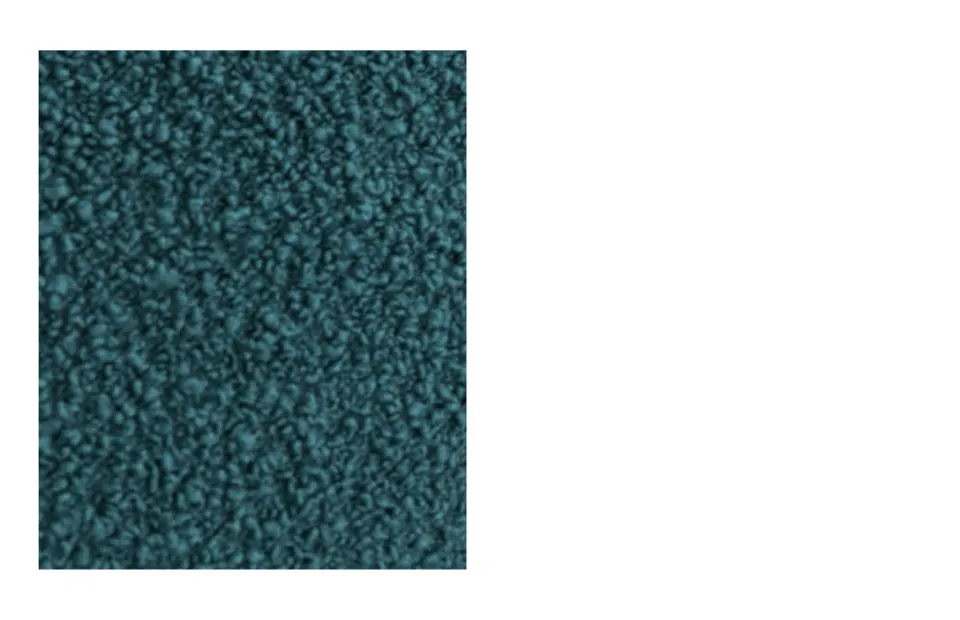 Morica Design campione tessuto lana bouclé blu pavone