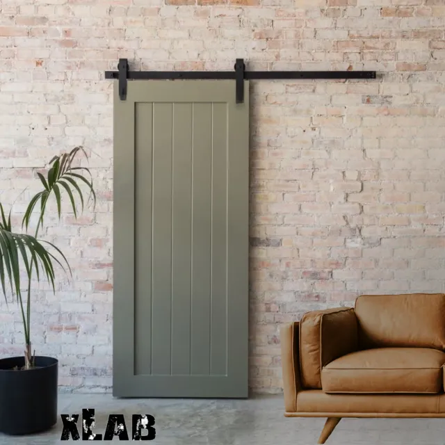 XLAB Design porta scorrevole legno massello verde 100x220