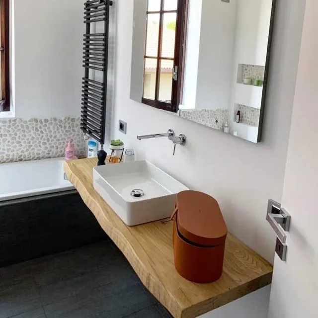 XLAB Design Elizabeth mensola piano lavabo rovere su misura