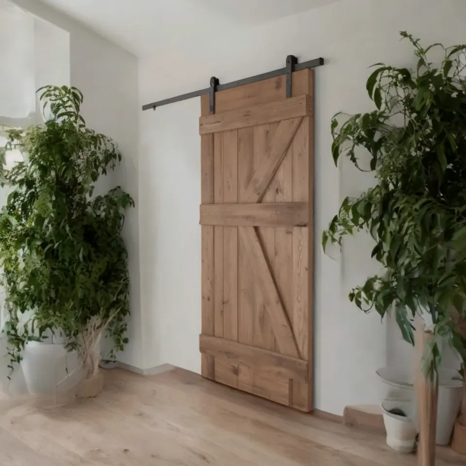 XLAB Design Barndoor porta scorrevole legno massello binario ferro