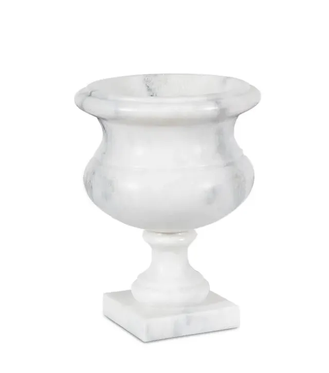 Maitland Smith Ambaji vaso marmo avorio 33 cm