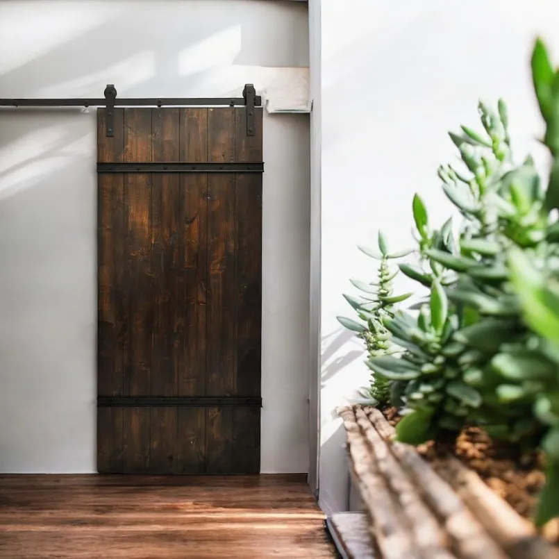 XLAB Barndoor porta scorrevole legno ferro 100x220 cm