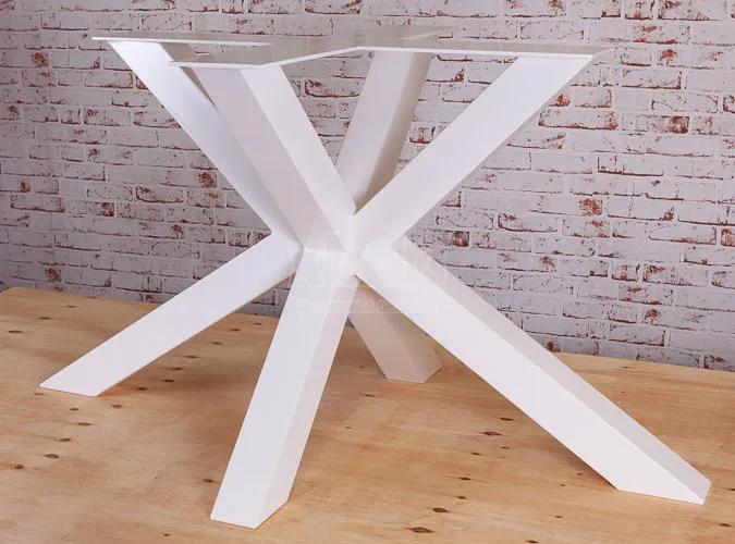 XLAB Design Foster gamba stella tavolo ferro bianca 80x80