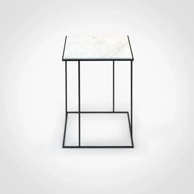 Stilts FramE Tavolino Marmo Carrara 37x37