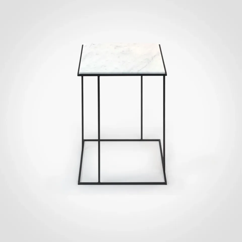 Stilts FramE Tavolino Marmo Carrara 37x37