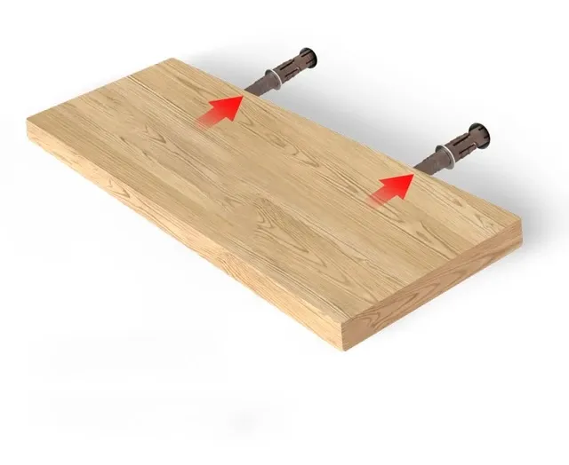 XLAB Design mensola parete legno rovere bruciato 60 cm