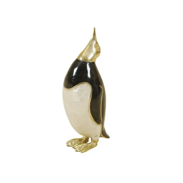 Maitland Smith Penny Penguin scultura ottone 25 cm