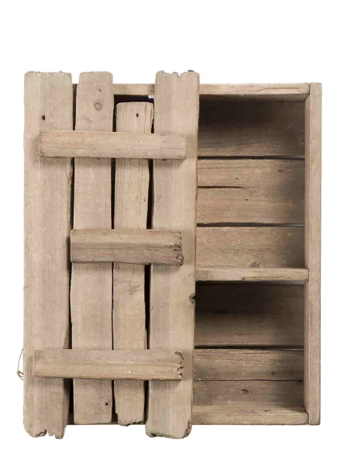 XLAB Design Cervino scaffalino legno di riuso baita