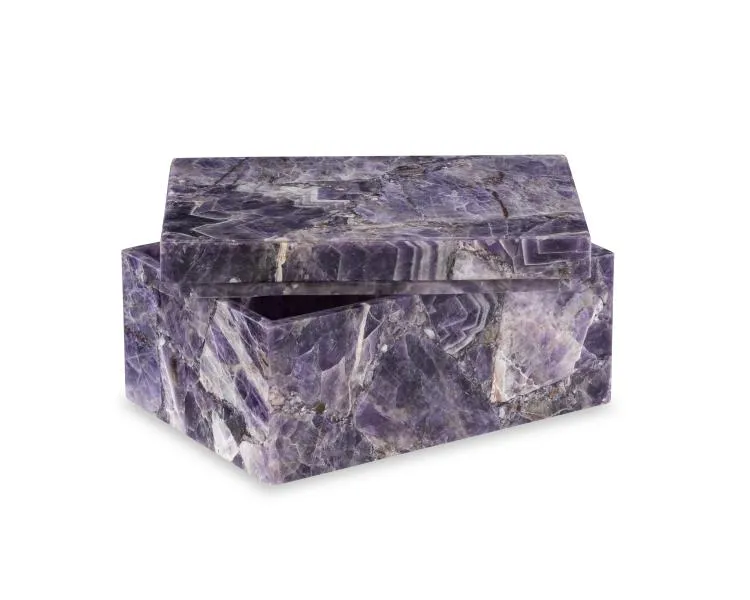 Maitland Smith Large Amethyst scatola decorativa ametista