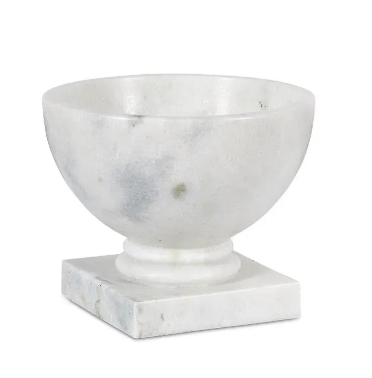 Maitland Smith Ambaji vaso marmo bianco classico
