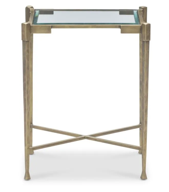 Maitland Smith Iron tavolino vetro ferro 57 cm