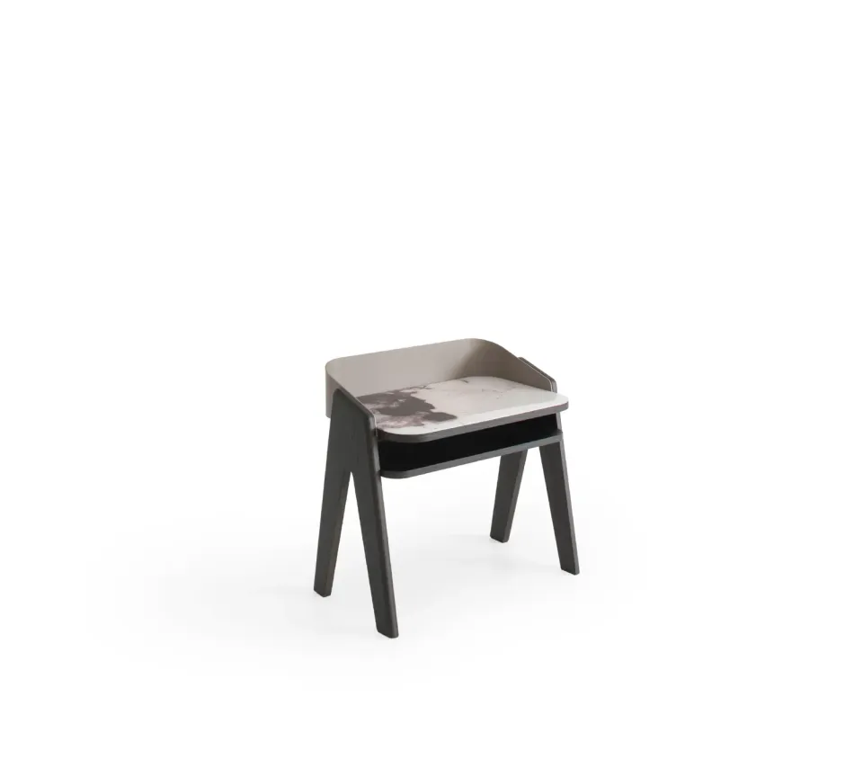Morica Design Bavero comodino vetro marmo legno