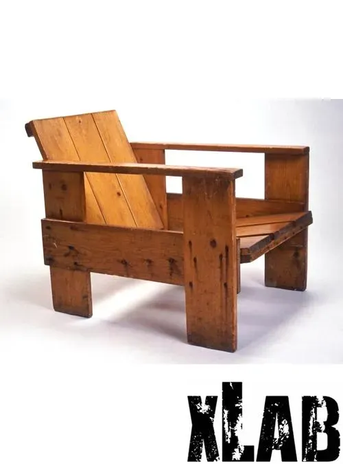 XLAB Design Malmo poltrona vintage legno di recupero