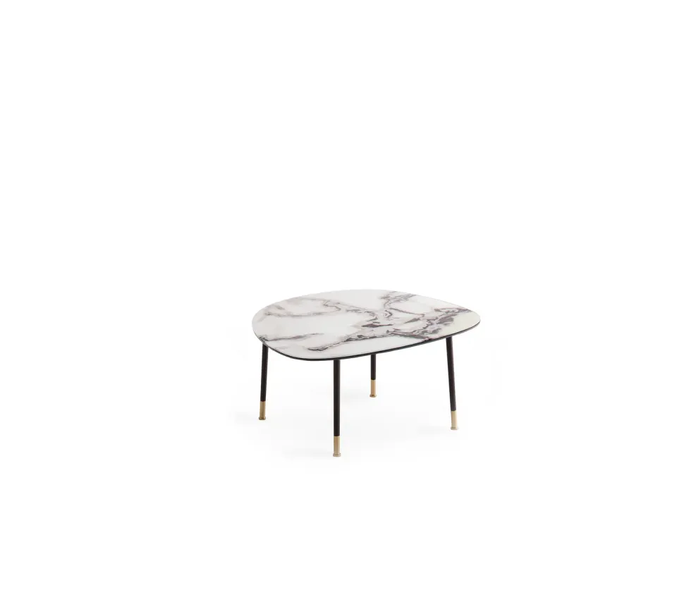 Morica Design Pebble Big Trinity White tavolino vetro bianco