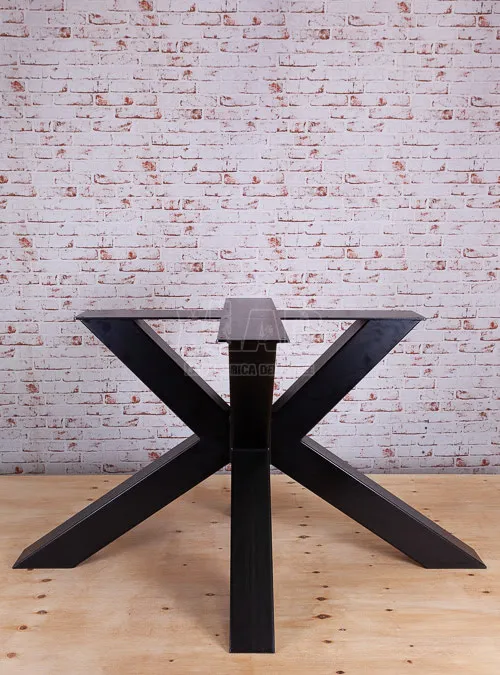 XLAB Design Paderno gamba tavolo centrale nera 100x100