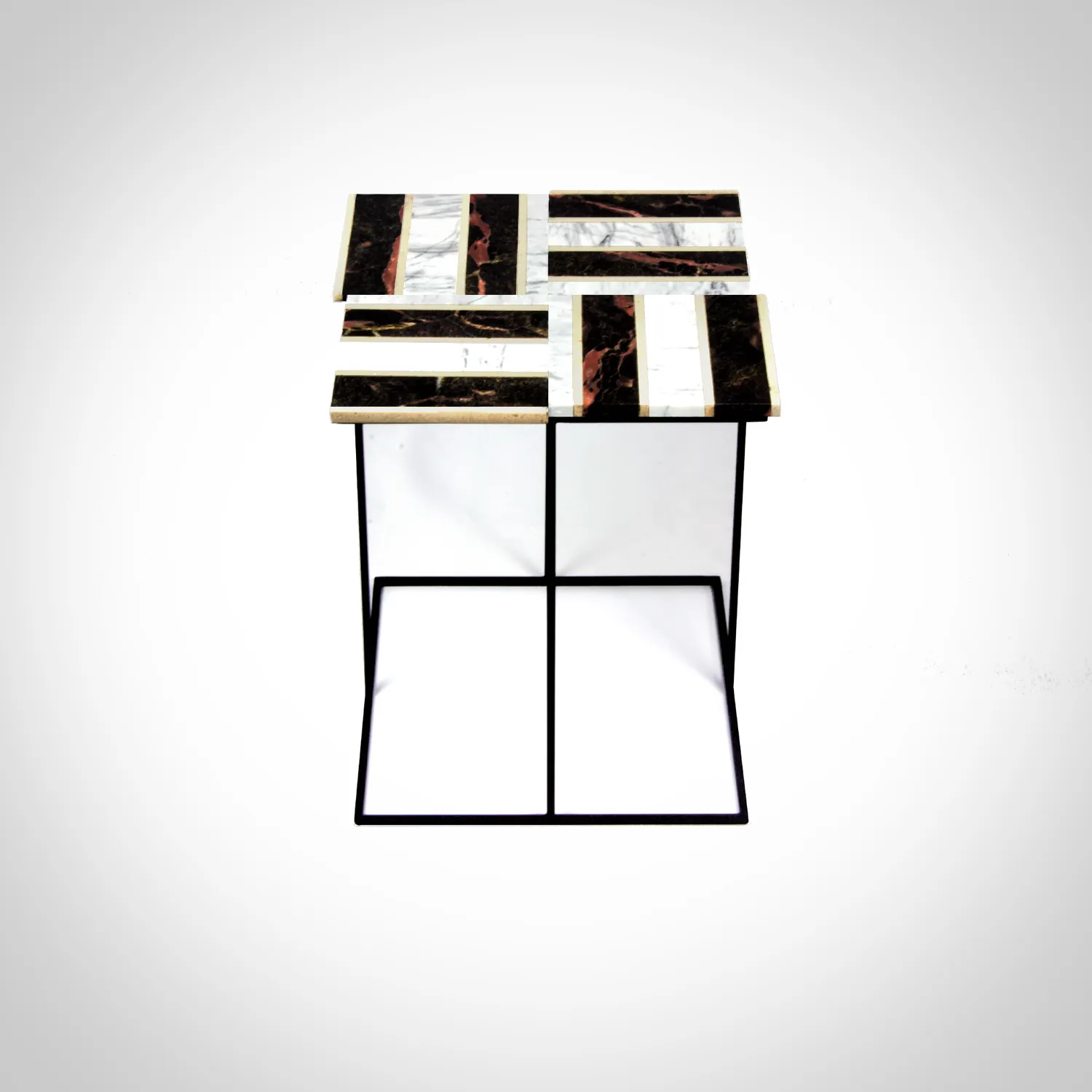 Stilts Intarsio Tavolino Marmo 41x41 cm