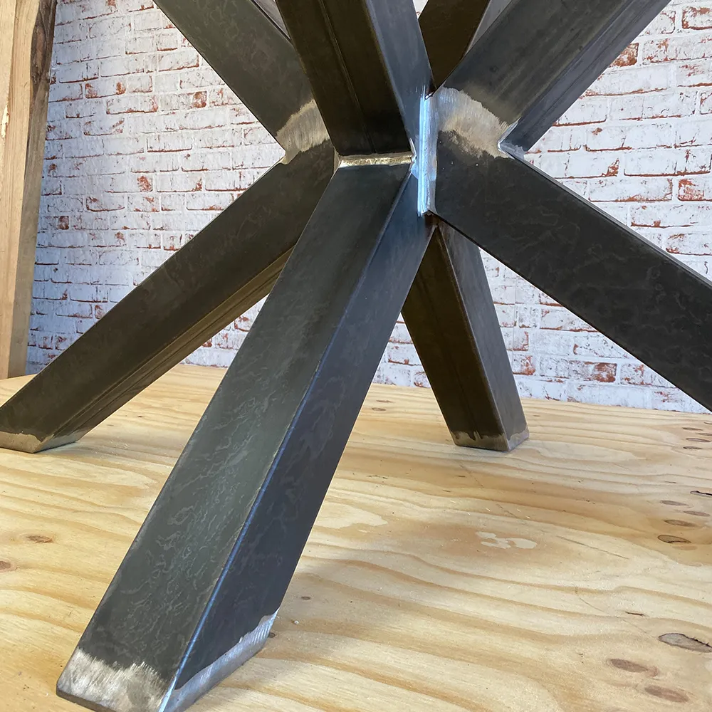 XLAB Design Gamba Tavolo Stella Centrale Ferro 80x80 mm