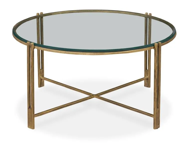 Maitland Smith Kensington tavolo caffè vetro 84 cm