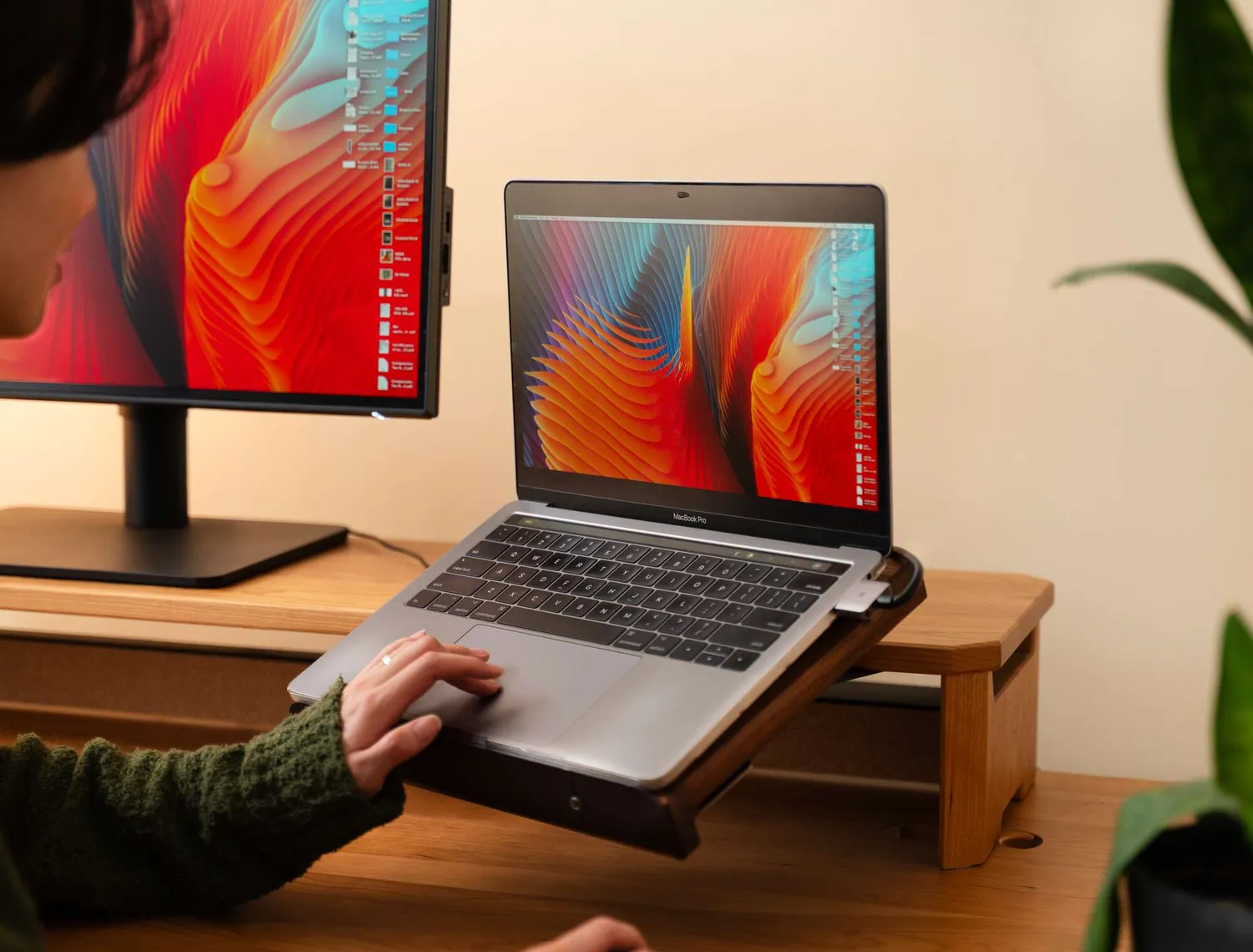 Wyrmwood Laptop Holder supporto laptop per Desk Platform legno