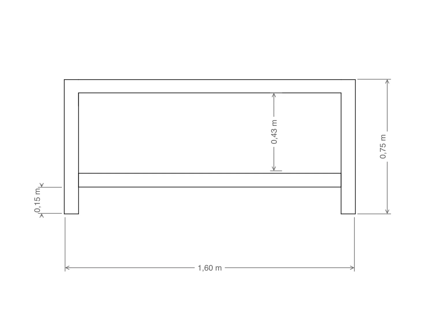 XLAB Design mobile bagno 160x50 effetto cemento terra