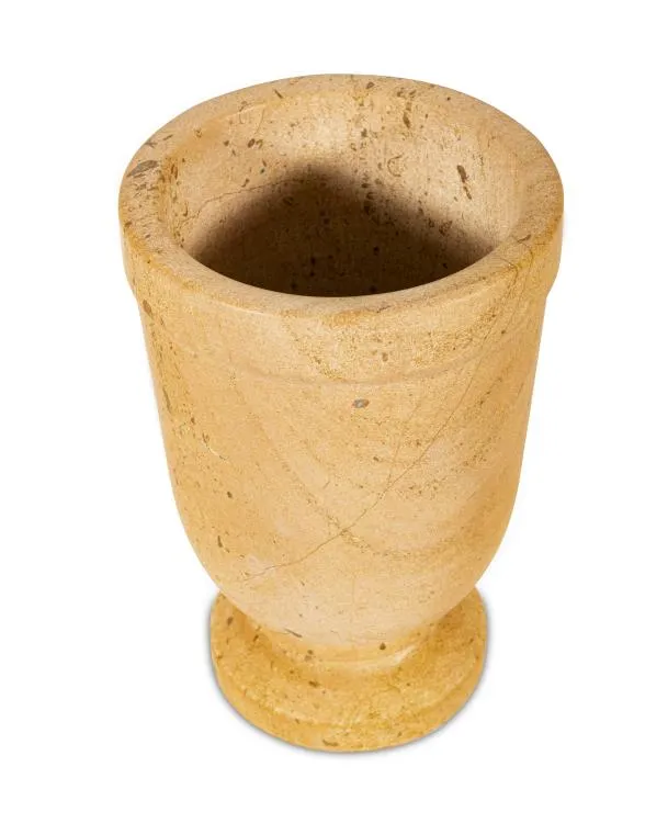 Maitland Smith Jaisalmer Vaso in Marmo Giallo 30,5 cm