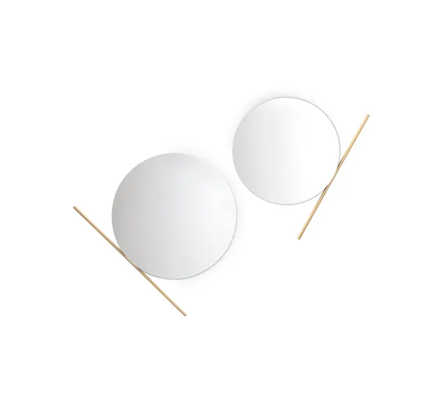 Morica Design Chic specchio argento finitura ottone