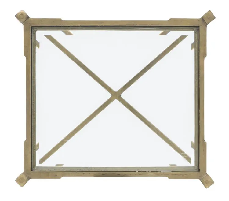 Maitland Smith Iron tavolino vetro ferro 57 cm
