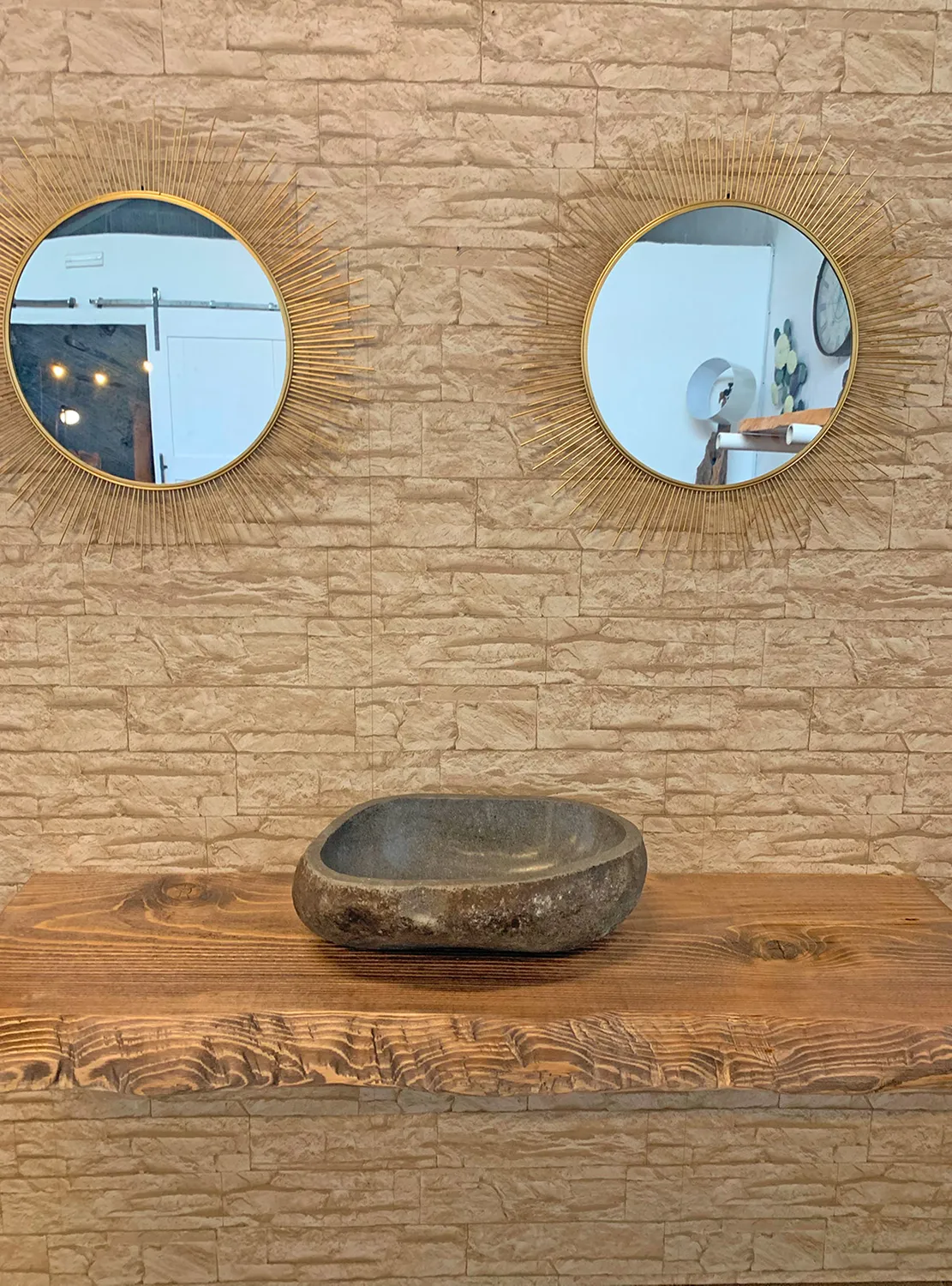 XLAB Design Fiemme mensola bagno larice rustico massello