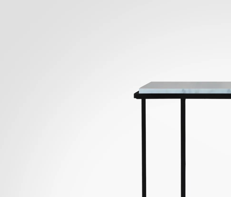 Stilts FramE Tavolino Marmo Carrara 37x37