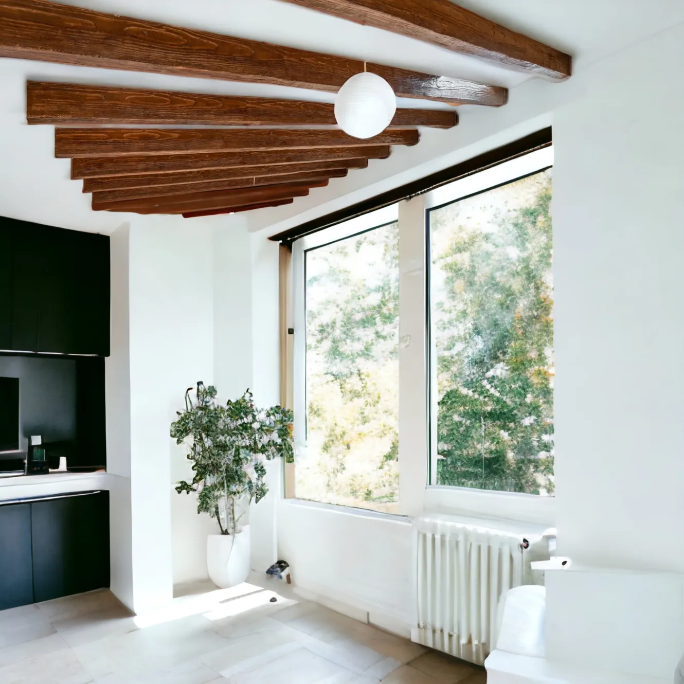 XLAB Design trave soffitto 180x20x12 legno antico colore a scelta