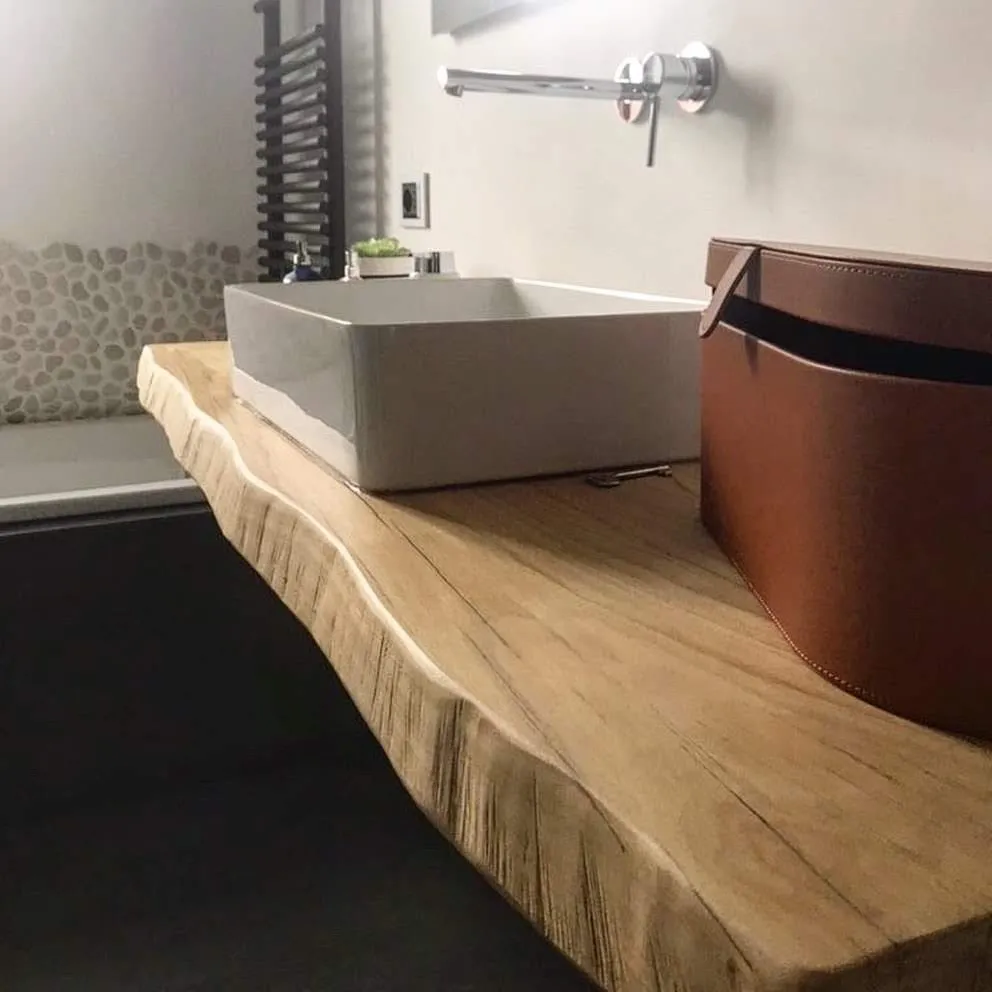 XLAB Design Elizabeth mensola piano lavabo rovere su misura
