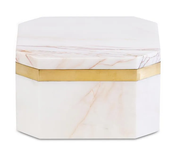 Maitland Smith Andros scatola marmo ottone piccola