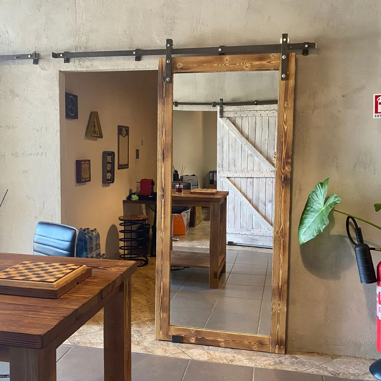 XLAB Design Alia porta scorrevole 220x100 legno a specchio