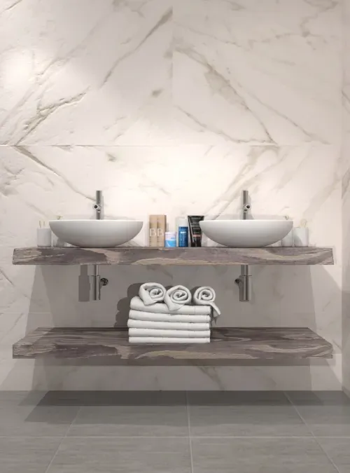 XLAB Design Polly doppio top bagno legno massello larice