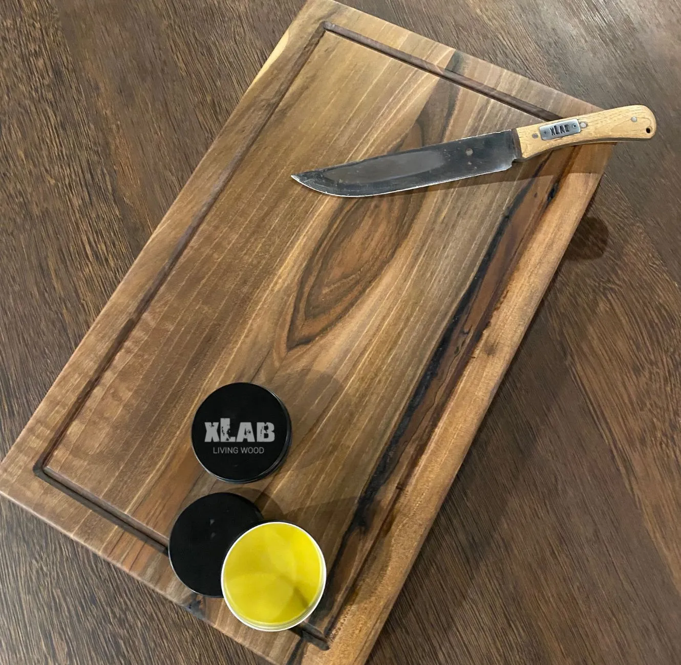XLAB Design tagliere legno grande 60x40 fatto a mano rustico