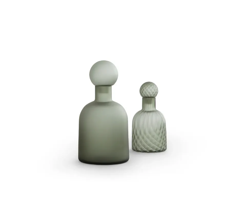 Morica Design Ampolla Fumé vaso vetro satinato coppia