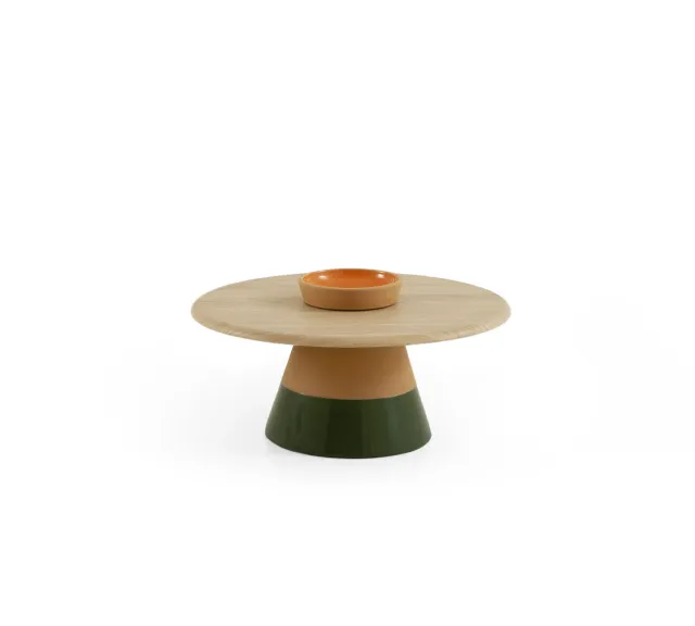 Morica Design Sablier Basse Tavolino Argilla con Vassoio