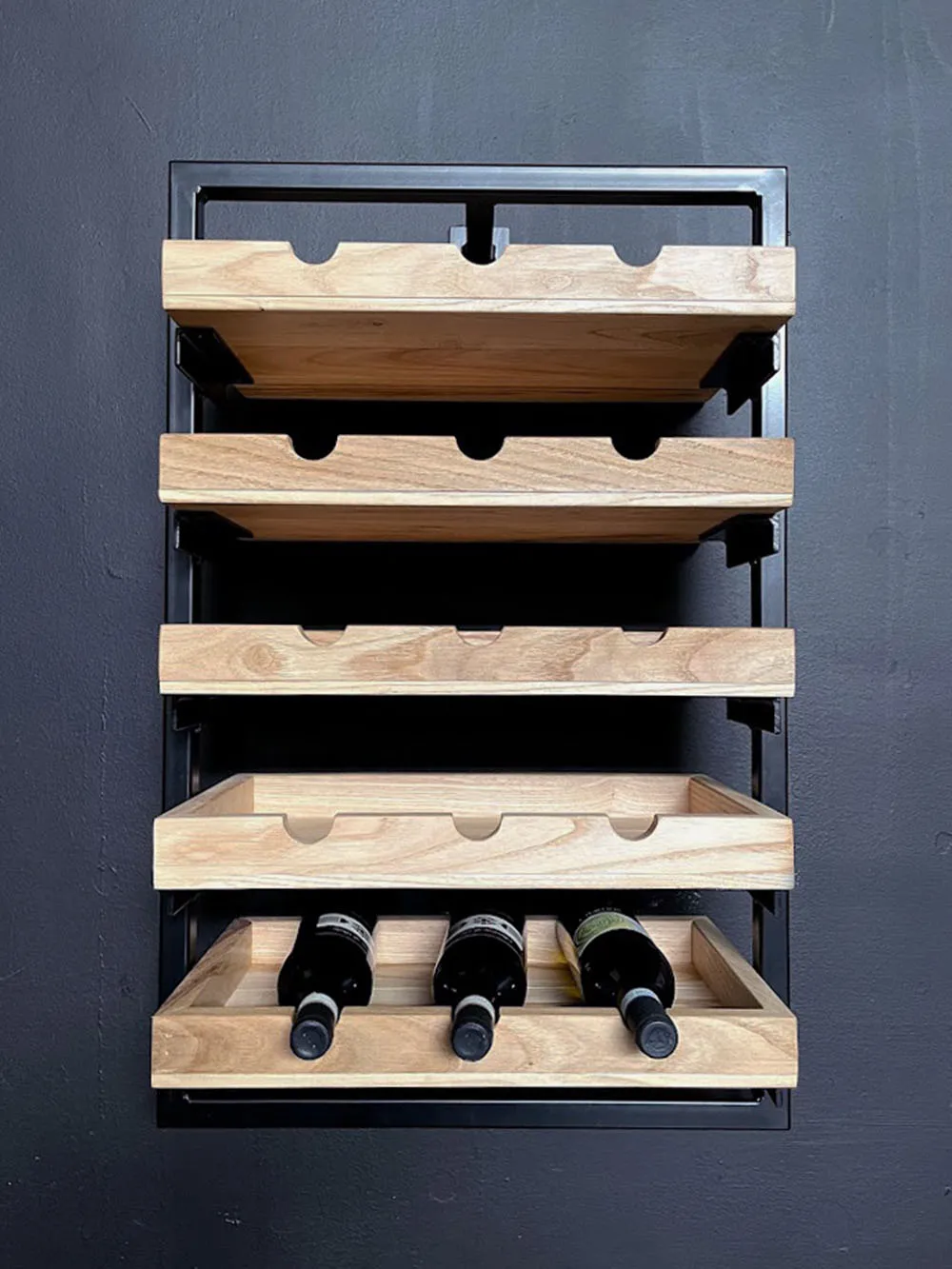 XLAB Design Wine Frame portabottiglie parete 15 bottiglie legno