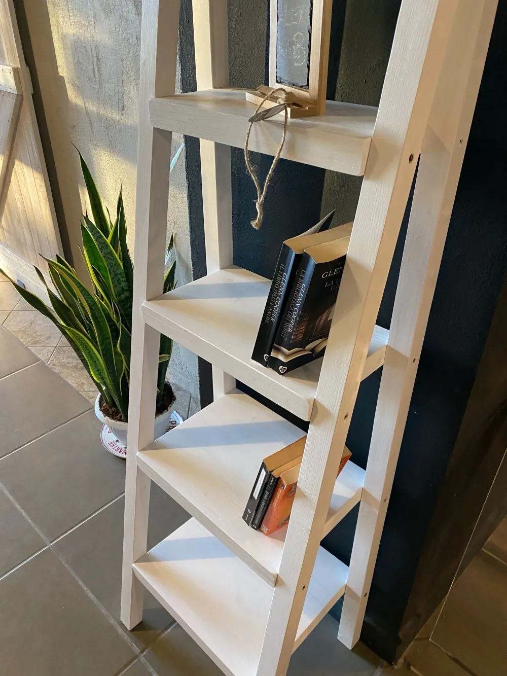XLAB Design scaletta legno bagno portalibri multiuso