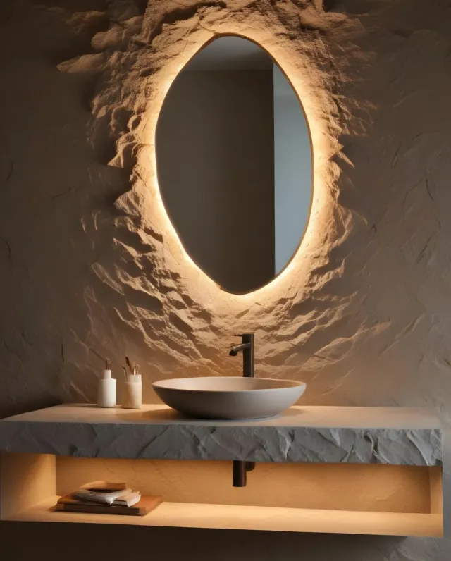 XLAB Design Creta Piano Lavabo 140x50x15 bianco crema